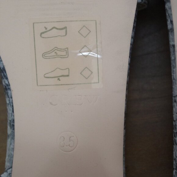 J Crew Heeled Snake Print Sandals Size 8.5 - Picture 2 of 8